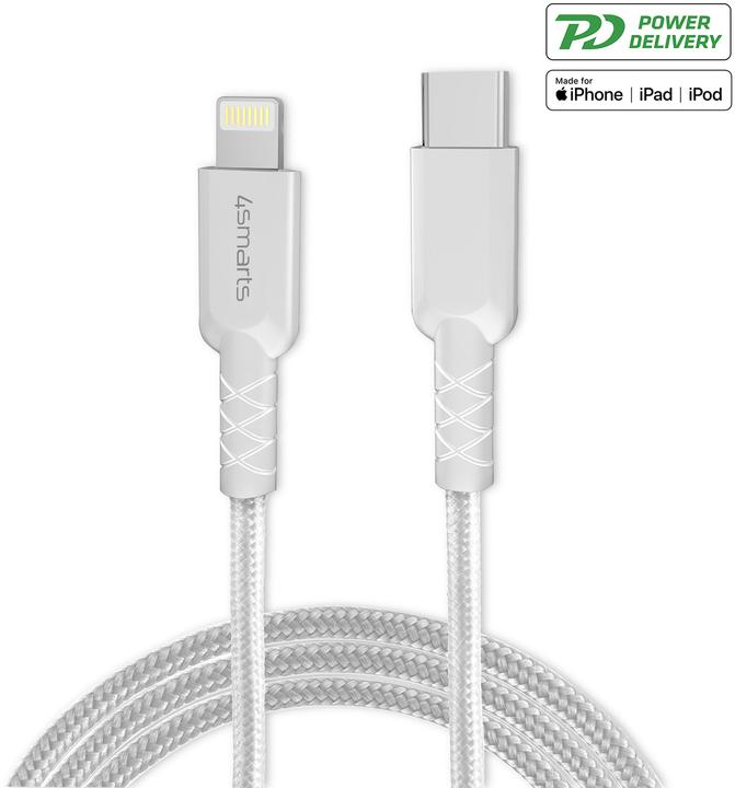 Produktbild 4smarts USB-Kabel RAPIDCord PD, USB-A - Lightning, MFI, 4.35A 1 m (1 m, USB 2.0)