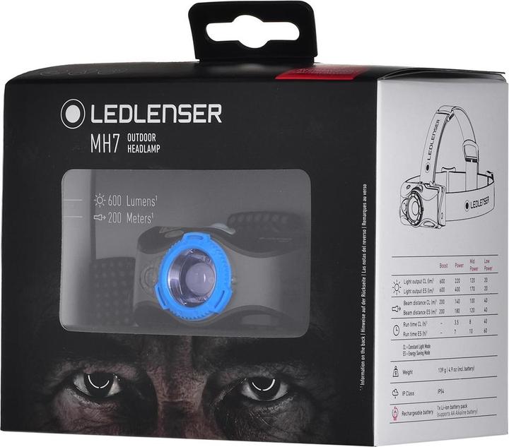 Actual product image Ledlenser MH7 headlamp (600 lm)