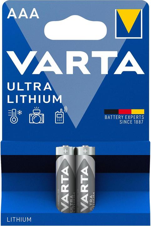 Produktbild Varta ULTRA Lithium (2 Stk., AAA, 1100 mAh)