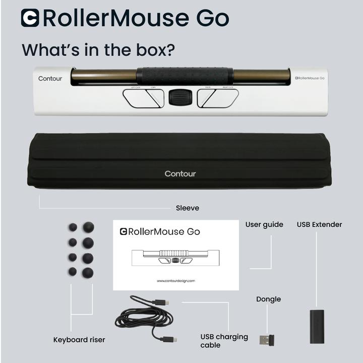 Actual product image Contour Rollermouse Go wireless retail (Wireless)