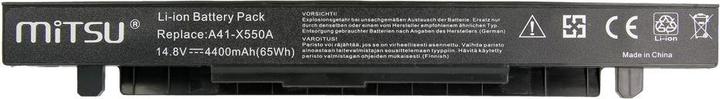 Image du produit Mitsu BATTERY BC/AS-X550H (ASUS 4400 MAH 65 WH) - Batterie - Batterie - Batterie (8 cellules, 4400 mAh)