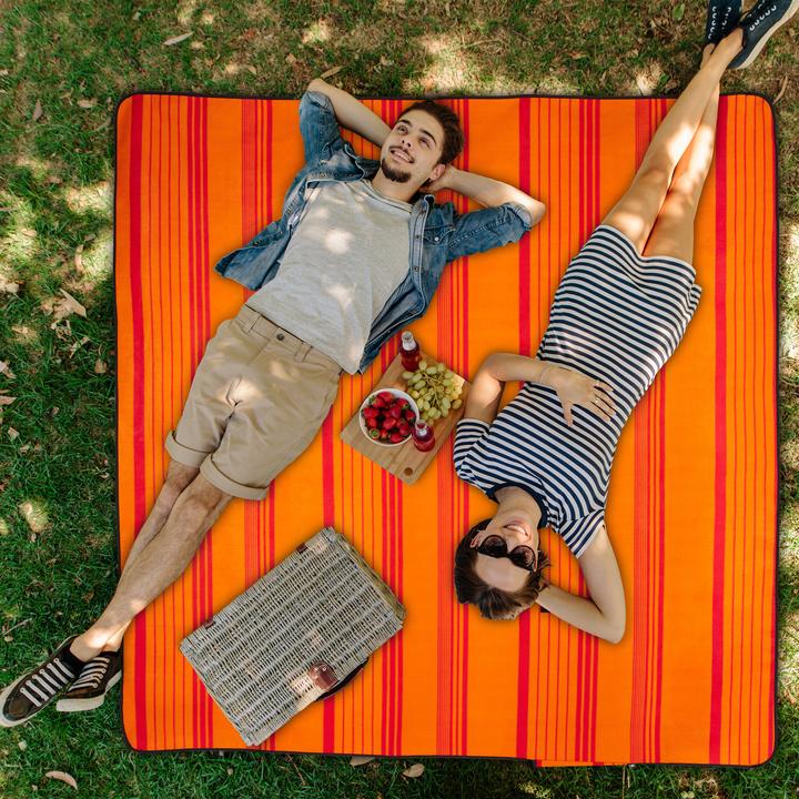 Actual product image Relaxdays Striped Picnic Blanket
