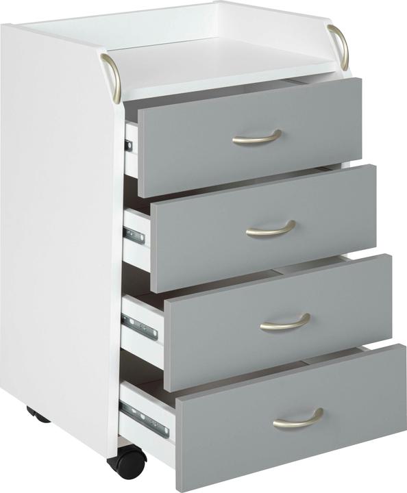 Image du produit Inter Link Container PRINTI Container sur roulettes Printi blanc-gri (40 x 65 x 36 cm)