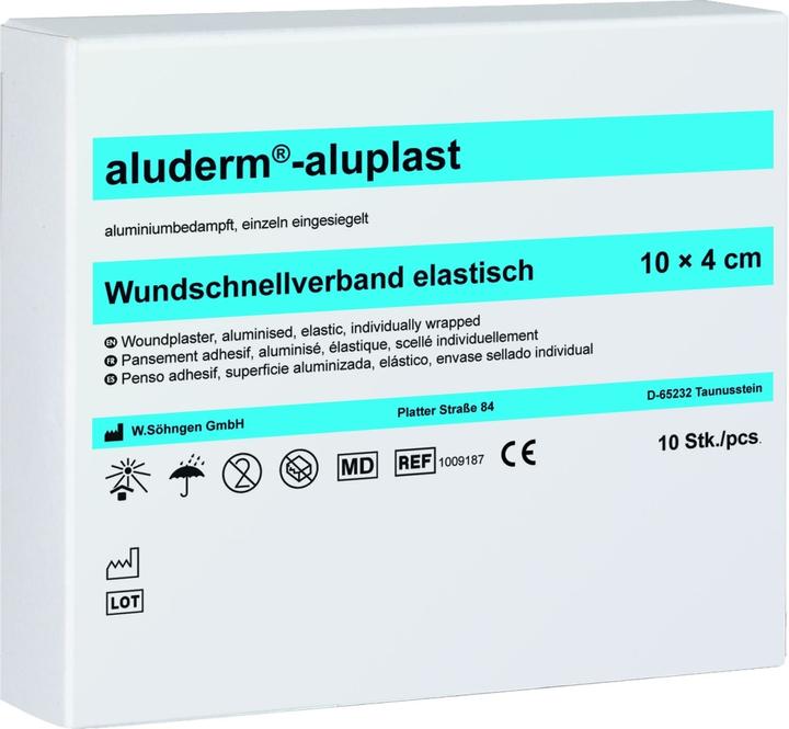 Etichetta energetica Söhngen aluderm medicazione rapida per ferite / cerotto elastico 10x4cm, singolo, 10 pz. (1 x)
