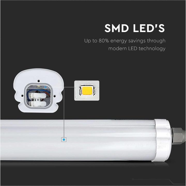 Image du produit V-TAC VT1249 Lampe étanche à LED GSérie 1200mm 36W 4500K 120lmW (4320 lm)