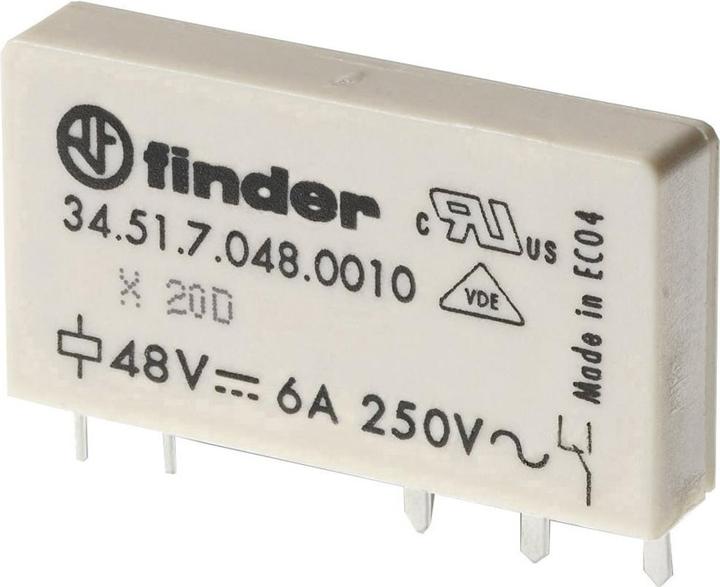Produktbild Finder Printrelais 60 V/DC 6 A 1 Wechsler 34.51.7.060.5010 1 St.