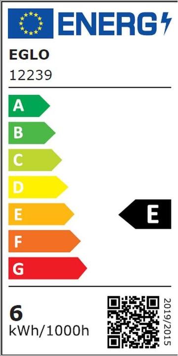 Etichetta energetica EGLO Illuminante (E27, 6 W, 806 lm, 40 x, E)