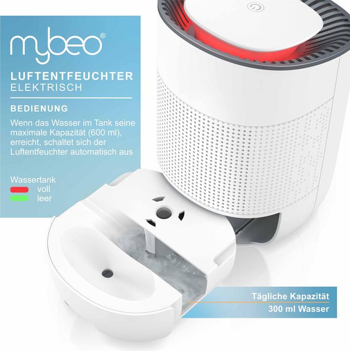 Produktbild Mybeo Luftentfeuchter, elektrischer Entfeuchter, Dehumidifier, Peltier Raumentfeuchter, 600 ml Tank (15 m²)