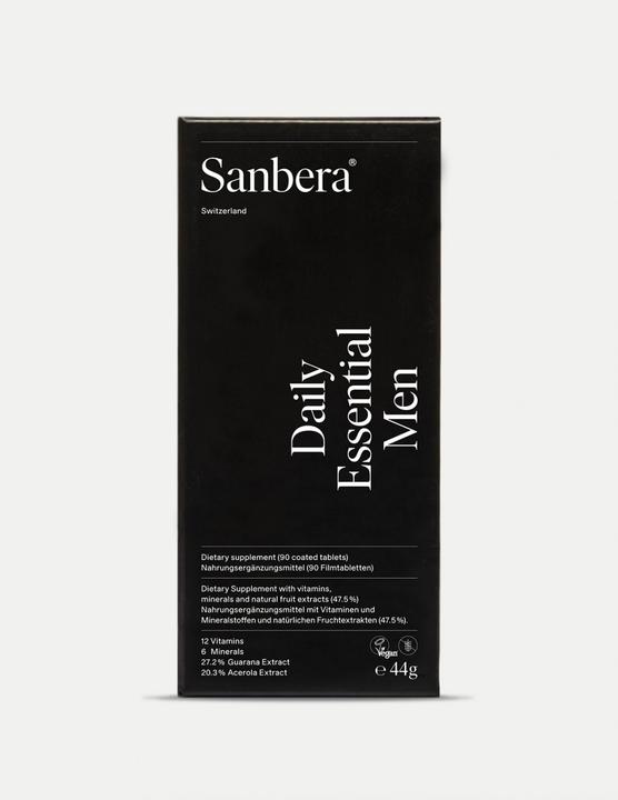 Valori nutrizionali e ingredienti Sanbera L'essenziale quotidiano per l'uomo (90 Pezzo/i, Pillole)