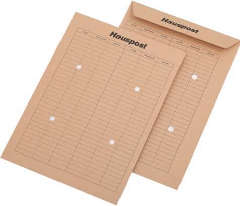 Actual product image Mailmedia Home mail envelope, brown, B4, ungummed with table print and 4 viewing holes (39204-7) (250 x)