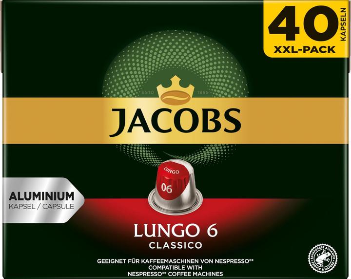 Immagine prodotto Jacobs Capsule di caffè Lungo 6 Classico 5 x 40 capsule (1 x Porta.)