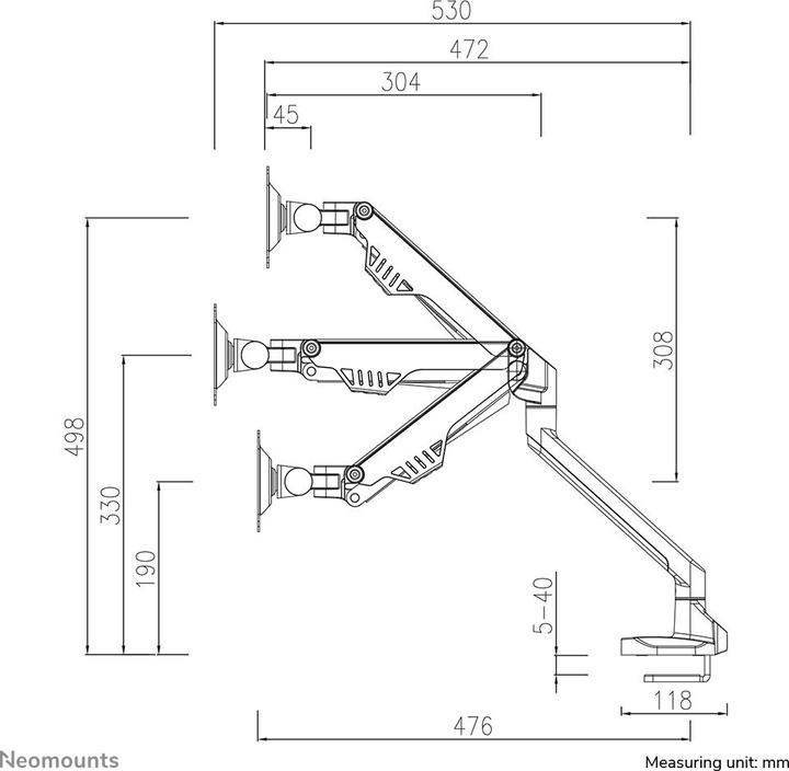 Actual product image Neomounts Flat Screen Desk Mount (Table, 32")