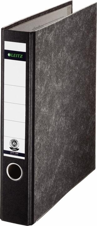 Actual product image Leitz Cloud marble folder, 180 degree, DIN A4, 59 mm, black cardboard cover, outside with cloud marble (A4, 59 mm, 1 Piece)