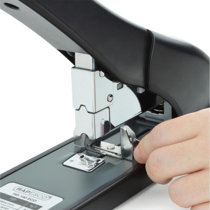 Produktbild Rapesco 1550 ECO HD-140 Hochleistungs Heftgerät & 1.000 Stück Typ 923/12mm Heftklammern, Schwarz (140.14 Blätter)