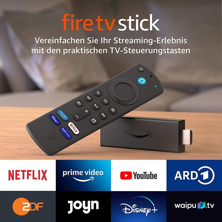 Image du produit Amazon Fire TV Stick (2021) incl. télécommande vocale Alex (8 Go, Fire OS)