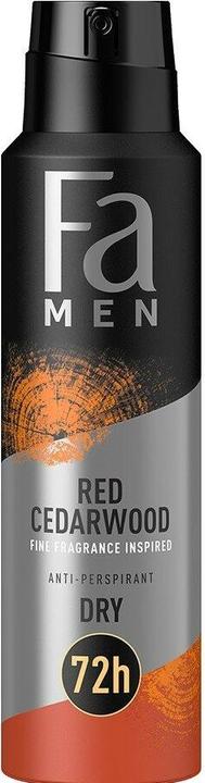 Actual product image Fa Men Red Cedarwood Inspired Antiperspirant 72 Hour Deodorant (Spray)