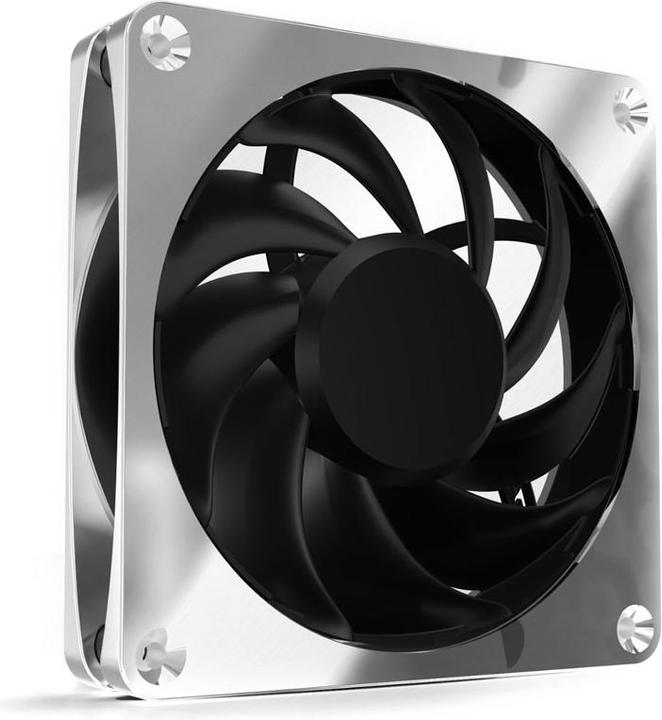 Actual product image Alphacool Apex Stealth Metal Power 120mm Fan 3000rpm (silver/black) (120 mm, 1 x)