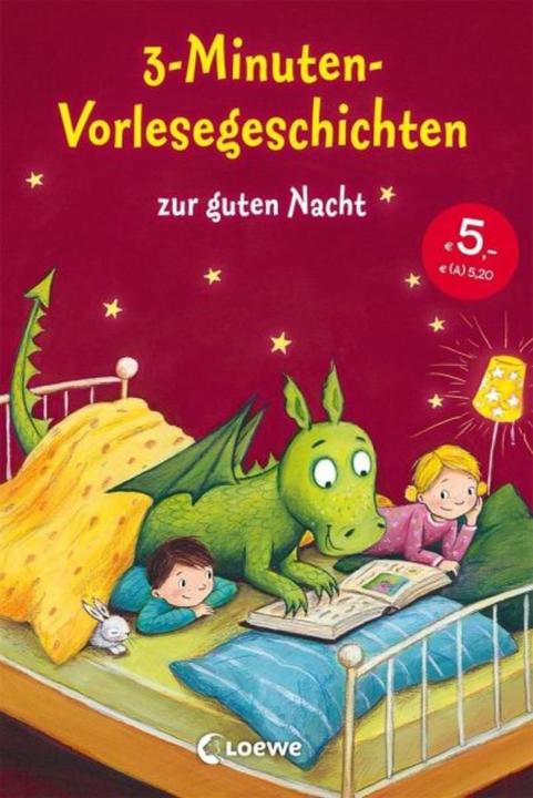 Produktbild 3-Minuten-Vorlesegeschichten zur guten Nacht (Deutsch, Loewe Vorlesebücher, 2016)