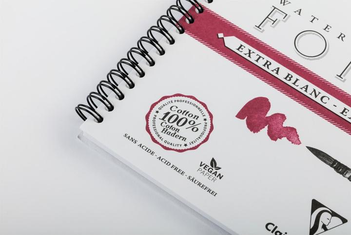 Image du produit Clairefontaine Fontaine, Aquarellpapier extraweiss feinkörnig, Spiralblock 12 Bogen 300g 24x30 cm - (12 x)