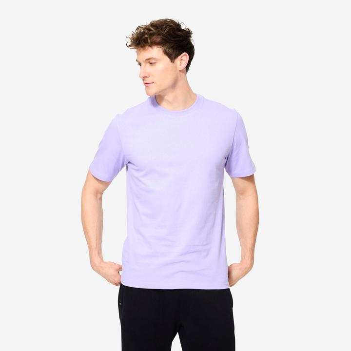 Domyos T-Shirt Herren Regular Baumwolle - lila