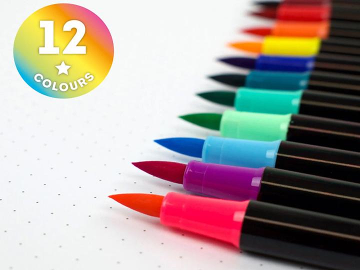 Actual product image Legami Felt-tip brush markers 12 set (Multicoloured, 12 x)