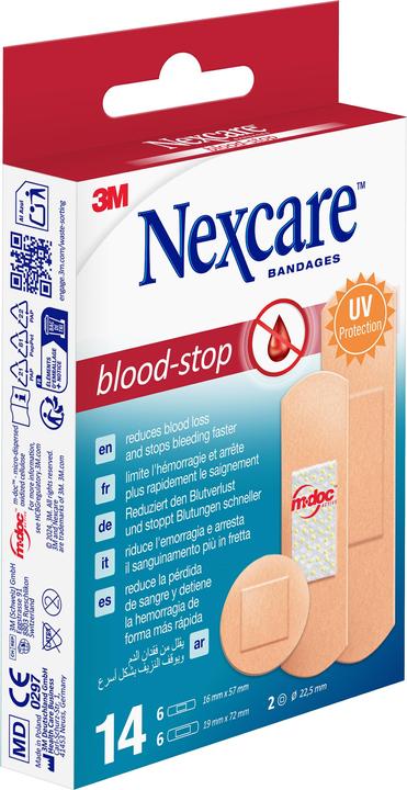 Actual product image Nexcare Blood Stop haemostatic plasters (14 x)