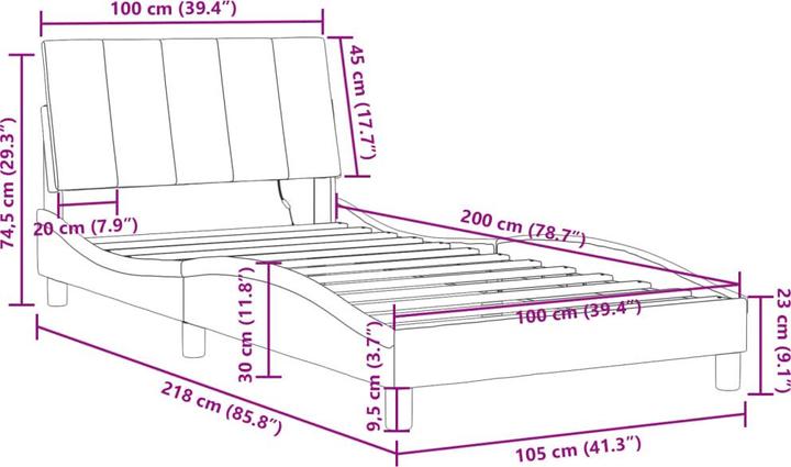 Produktbild VidaXL Bettgestell mit LED Polsterbett Bett Doppelbett Rosa 200x200cm Samt (200 x 200 cm)