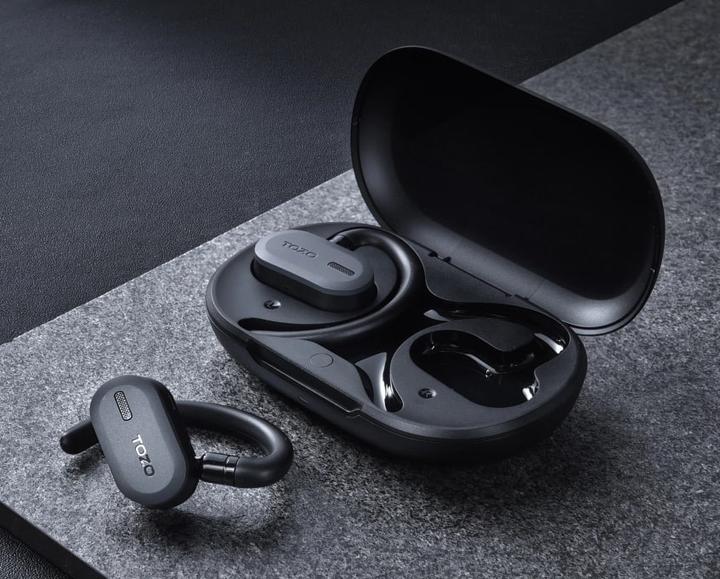 Actual product image Tozo Open Buds True Wireless Stereo (TWS) USB Typ-C Bluetooth In-Ear Headset Schwarz (ANC, 12 h, Wireless)