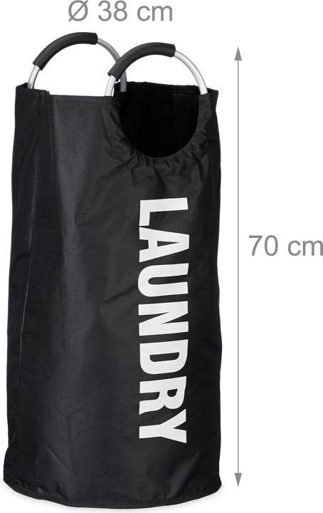 Actual product image Relaxdays Folding Laundry Hamper with Handles (100 l)