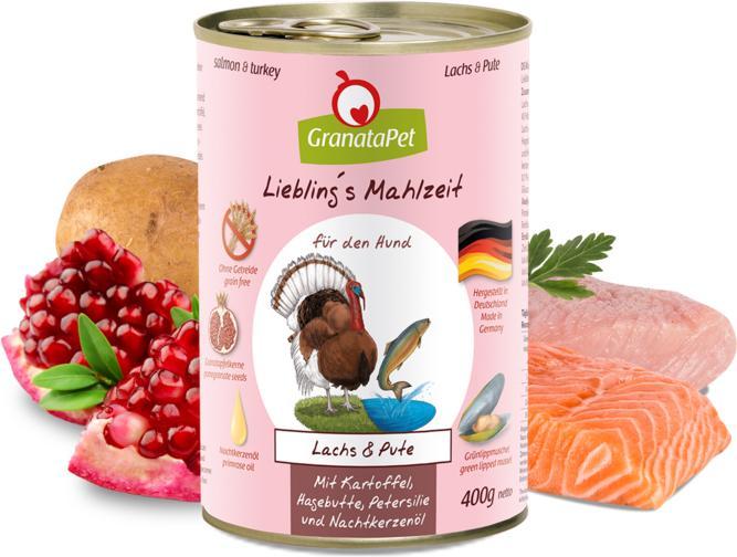 Produktbild Granatapet Lieblingsmahlzeit Lachs und Pute (Adult, 1 Stk., 400 g)