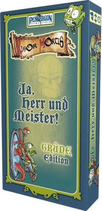 Actual product image PG002 - Ja, Herr und Meister! (Green Edition) - Card Game, 4-16 players, 8 years (DE Edition) (German)