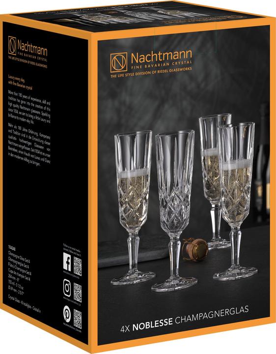 Produktbild Nachtmann Champagnerglas Noblesse (15.50 cl, 4 Gläser, Sektgläser)
