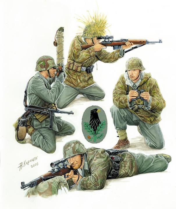 Actual product image 1:72 German Sniper Team