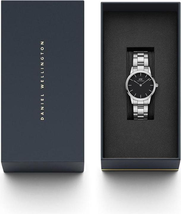 Immagine prodotto Daniel Wellington Iconic Link Nero Argento (28 mm) (Orologio da polso analogico, 28 mm)