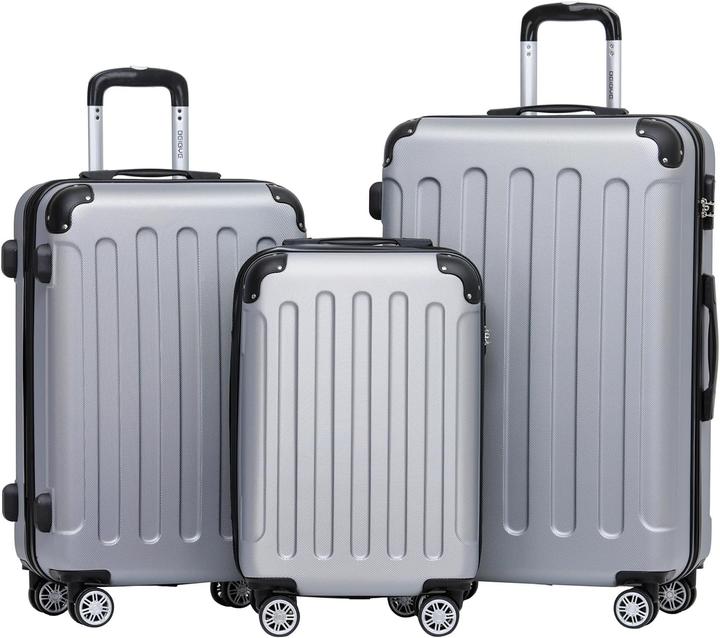 Produktbild Beibye 3-teiliges Hartschalen-Kofferset (110 l, Handgepäck (bis 50l), M (50 - 90l), L (90 - 115l))