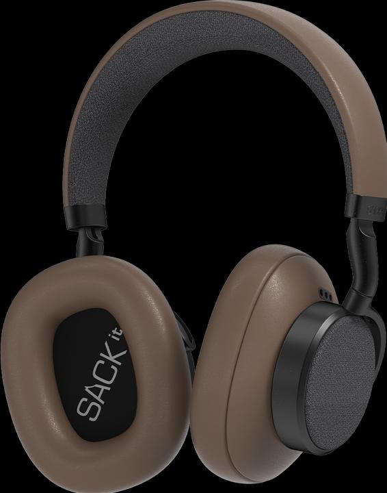 Actual product image SackIT Touch 400 - Hybrid ANC Over-Ear Headphones - Brown (ANC, 50 h, Cable)