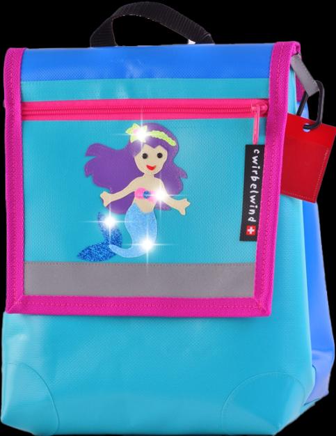 Actual product image Cwirbelwind Sirena glitter kindergarten rucksack