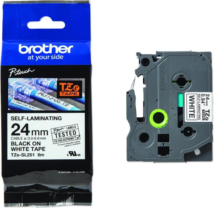 Brother TZe-SL251 (2.40 cm, Weiss)