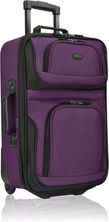 Immagine prodotto U.S. Traveler Set di bagagli a mano viola, 2 ruote (Bagaglio a mano (fino a 50 litri))