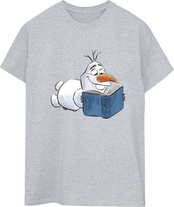 Immagine prodotto Disney Frozen Olaf Reading Maglietta Ampia Donna (L)