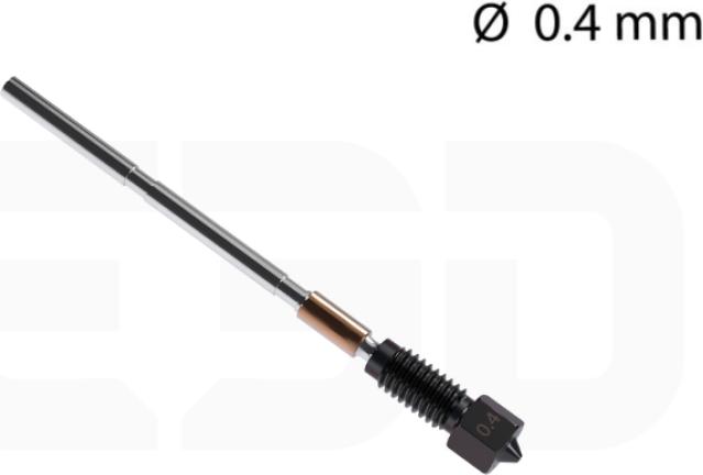 Actual product image Prusa E3D Nozzle High Flow ObXidian - 0.4 mm (Blast pipe)