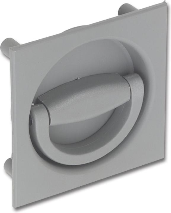 Produktbild Hekna Muschelgriff 498 zu Fallenschloss 920, Dornmass 32 mm, Kunststoff staubgrau