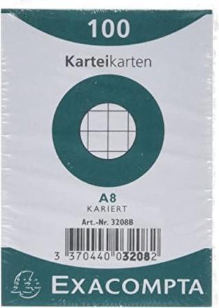 Image du produit Exacompta Fiches A8 (55 x 74 mm, 205 g/m², 100 x)