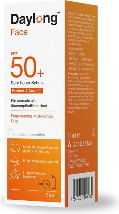 Actual product image Daylong Protect & Care (Sun cream face, SPF 50+, 50 ml, 93 g)