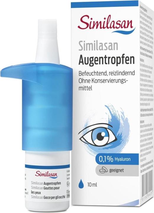 Image du produit Similasan Gouttes pour les yeux 0,1% hyaluronique (10 ml, 10 ml de gouttes pour les yeux contenant 0,1% de hyaluron)
