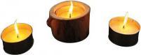 Actual product image IKO Wooden candlestick with citronella candle, c on 12