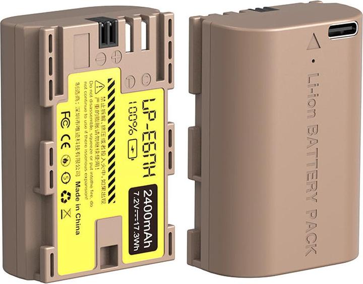 Ulanzi Canon LP E6NH type Lithium Ion batterij met USB C oplaadpoort (2400mAh) (Batterij van de camera)