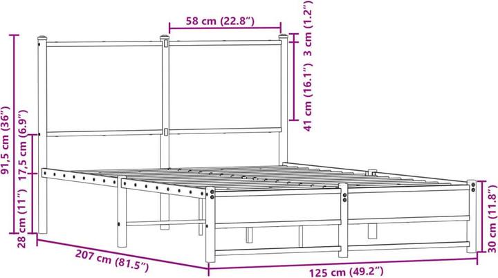 Image du produit VidaXL Lit sans matelas (120 x 200 cm)