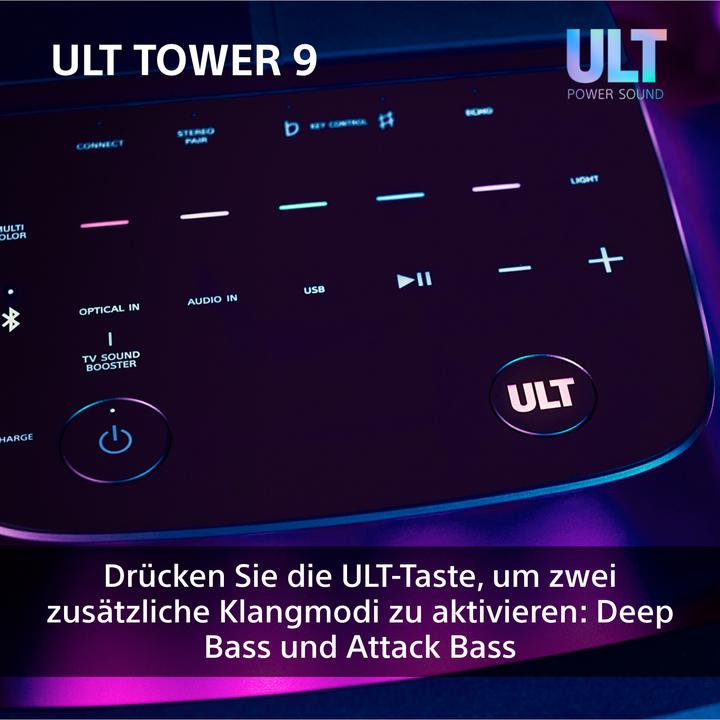 Actual product image Sony ULT Tower 9 (25 h, Electrical connection, Rechargeable battery operated)