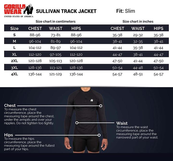 Actual product image Gorilla Wear Sullivan Track Jacket Grey (XXL)